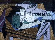 fruit dish ,book ,and newspaper Juan Gris